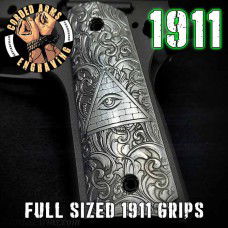 Eye of Providence 1911 Grips - Billet Aluminum - Laser Engraved