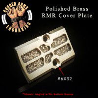 Polished Brass Golden Nugget RMR Cover Plate Beveled