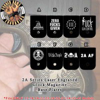 2A Series Custom Laser Engraved Aluminum Glock Magazine Base Plates