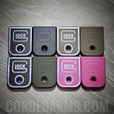Glock Deep Laser Engraved and Cerakoted Glock Magazine Base Plates