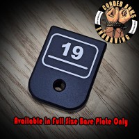 19 Laser Engraved Aluminum Glock Magazine Base Plates 19 Laser Engraved Aluminum Glock Magazine Base Plates