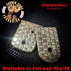 Honey Comb Brass CNC Milled Glock Magazine Base Plates Honey Comb Brass CNC Milled Glock Magazine Base Plates