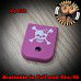 Lady CrossBones Laser Engraved Aluminum Glock Magazine Base Plates