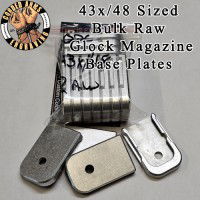 43x/48 Sized Raw Aluminum Magazine Base Plate Blanks for Glock RAW