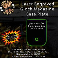 Genesis 26:24 Laser Engraved Aluminum Glock Magazine Base Plates