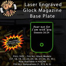 Genesis 26:24 Laser Engraved Aluminum Glock Magazine Base Plates
