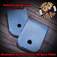 Polished Aluminum Knurl CNC Milled Glock Base Plate