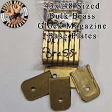 43x/48 Sized Magazine Base Plate Brass Blanks for Glock (10pk)