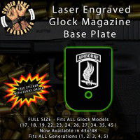 173rd Airborne Brigade Laser Engraved Aluminum Glock Magazine Base Plates