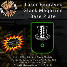 3/187th Infantry Laser Engraved Aluminum Glock Magazine Base Plates