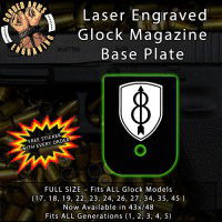 8th Infantry Division Laser Engraved Aluminum Glock Magazine Base Plates