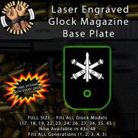 Air Defense Artillery Laser Engraved Aluminum Glock Magazine Base Plates