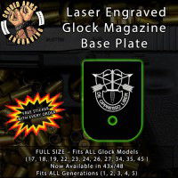 Special Forces Group Crest Laser Engraved Aluminum Glock Magazine Base Plates