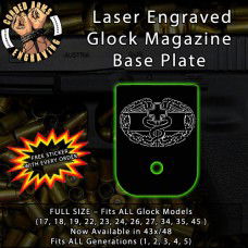Combat Medic Laser Engraved Aluminum Glock Magazine Base Plates