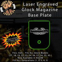 Combat Infantryman Laser Engraved Aluminum Glock Magazine Base Plates