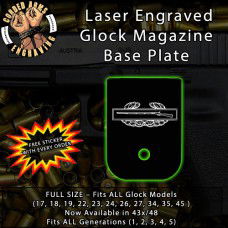 Combat Infantryman Laser Engraved Aluminum Glock Magazine Base Plates