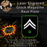 Corporal E4 Laser Engraved Aluminum Glock Magazine Base Plates