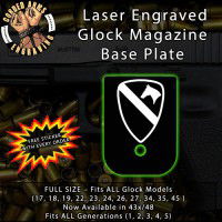1st Cavalry Division Laser Engraved Aluminum Glock Magazine Base Plates