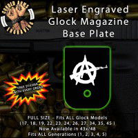 AK Anarchy Laser Engraved Aluminum Glock Magazine Base Plates
