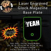 F Yeah! Laser Engraved Aluminum Glock Magazine Base Plates