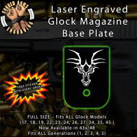 Dragon Laser Engraved Aluminum Glock Magazine Base Plates