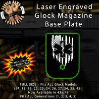 EMS Flag Laser Engraved Aluminum Glock Magazine Base Plates