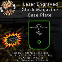 Kilroy Laser Engraved Aluminum Glock Magazine Base Plates