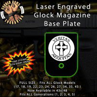 Veritas Aequita 1 Laser Engraved Aluminum Glock Magazine Base Plates