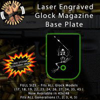 Navy Frogman Laser Engraved Aluminum Glock Magazine Base Plates