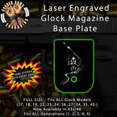 Navy Frogman Laser Engraved Aluminum Glock Magazine Base Plates