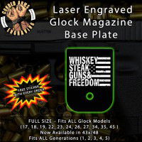 W.S.G.&F. Laser Engraved Aluminum Glock Magazine Base Plates