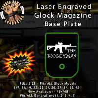 Boogyman Laser Engraved Aluminum Glock Magazine Base Plates