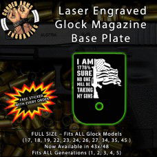 1776% Sure Laser Engraved Aluminum Glock Magazine Base Plates
