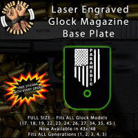 Paramedic Flag Laser Engraved Aluminum Glock Magazine Base Plates