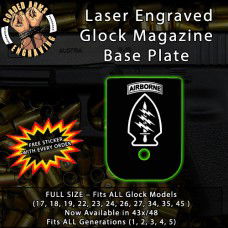 1st Special Forces Command Laser Engraved Aluminum Glock Magazine Base Plates