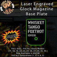 WTF Laser Engraved Aluminum Glock Magazine Base Plates