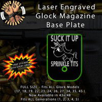 Sprinkle Tits! Laser Engraved Aluminum Glock Magazine Base Plates