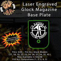 Zombie Hunter 2 Laser Engraved Aluminum Glock Magazine Base Plates