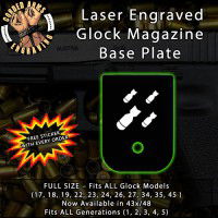 Bomb Drop Laser Engraved Aluminum Glock Magazine Base Plates