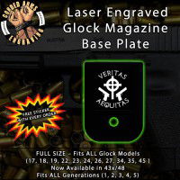 Veritas Aequita 2 Laser Engraved Aluminum Glock Magazine Base Plates