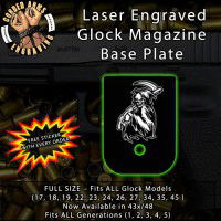 Grim Reaper Laser Engraved Aluminum Glock Magazine Base Plates