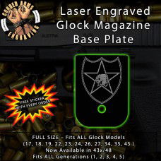 2nd Infantry Division Laser Engraved Aluminum Glock Magazine Base Plates