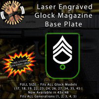 Staff Sergeant E6 Laser Engraved Aluminum Glock Magazine Base Plates