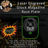 Air Force TACP Laser Engraved Aluminum Glock Magazine Base Plates