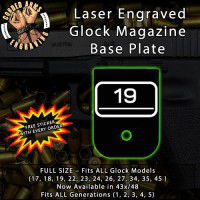 19 Laser Engraved Aluminum Glock Magazine Base Plates