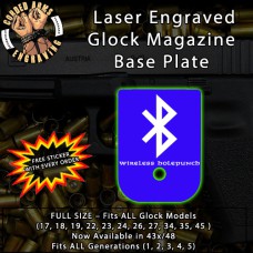 Wireless Holepunch Laser Engraved Aluminum Glock Magazine Base Plates