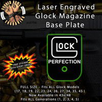 Glock Perfection Laser Engraved Aluminum Glock Magazine Base Plates