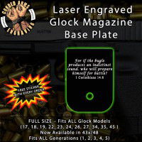 1 Corinthians 14:8 Laser Engraved Aluminum Glock Magazine Base Plates