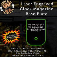 2 Timothy 1:7 Laser Engraved Aluminum Glock Magazine Base Plates