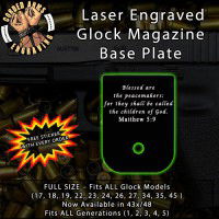 Matthew 5:9 Laser Engraved Aluminum Glock Magazine Base Plates
